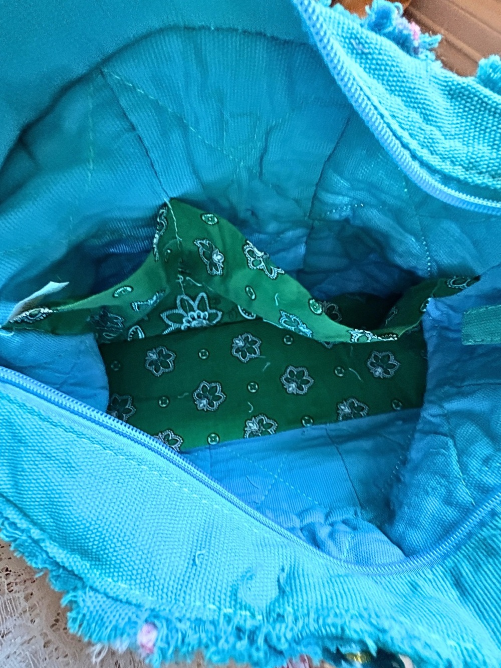 HANDCRAFTED FESTIVAL BAG Quilted Patchwork Shoulder Purse Peace Sign Y2K Hippie - Picture 4 of 10